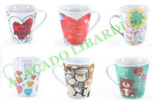 CANECA PORC 290ML 10CM CONE NAMORADOS D73290