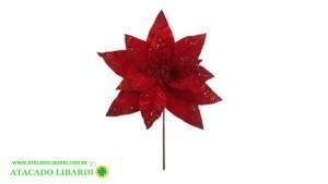 BICO PAPAGAIO AVELUDADO 47CM C/GLITTER VERMELHO 97719001