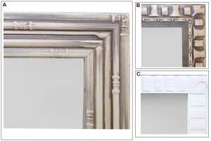 QUADRO E 50X150CM MOLDURA MADEIRA LUXO