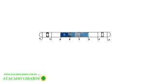 CABIDE PAREDE METAL 8 GANCHO GAN0307