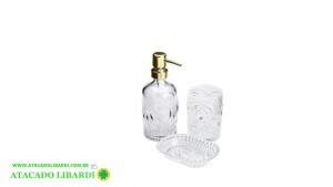 CONJ BANHEIRO 3PCS VIDRO VDB01022