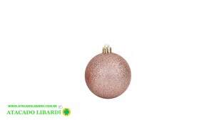 BOLA METALIZADA LISA 15CM ROSE 61389CH