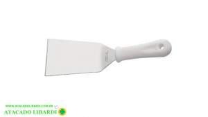 ESPATULA INOX CURVA 26X6CM CABO BRANCO 12414
