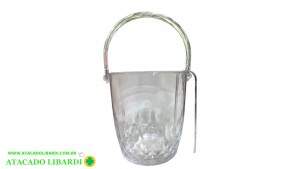 BALDE GELO C/PEGADOR 13CM CRISTAL BA24307