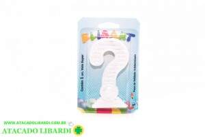 VELA SUPER NUMERO BRANCO PONTO INTERROGACAO