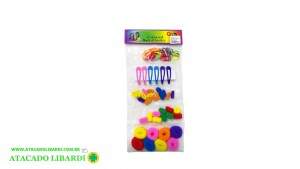 ELASTICO P/CABELO 12PCS TIC TAC P/CABELO C/6 COLOR UC202816