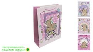 SACOLA PAPEL PRESENTE 30X40X12CM CAPIVARA FJ91228