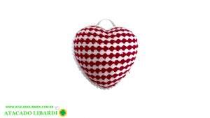 ENFEITE PENDENTE TRICOTADO 12CM CORACAO WF1630