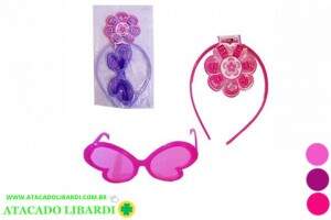 ACESSORIOS CABELO 8PCS INFANTIL C/OCULOS BA80267