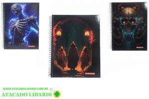 CADERNO UNIVERSITARIO 1MT/80F CD ESPIRAL DARK DAY 1317