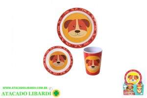 KIT REFEICAO INFANTIL CACHORRO 3PCS IZ2440