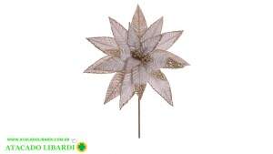 BICO PAPAGAIO METALIZADO 25CM C/GLITTER NUDE 85349006