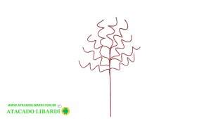 HASTE ESPIRAL 85CM C/GLITTER  VERMELHO A5298003