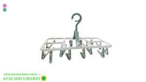 VARAL PLAST 38X20CM C/16 PRENDEDORES PORTATIL LT25125