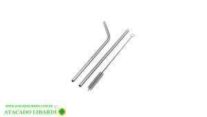 CANUDO INOX  2PCS 21,5CM  C/LIMPADOR ZU300