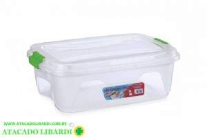 ORGANIZADOR PLAST 6L36X24X12CM TRANSP C/TRAVA 0122